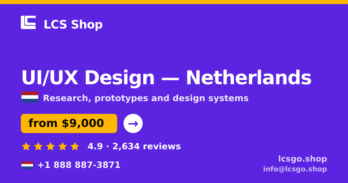 UI/UX Design in Rotterdam — from $8,100, rated 4.6/5 by 396 clients. LCS Shop.