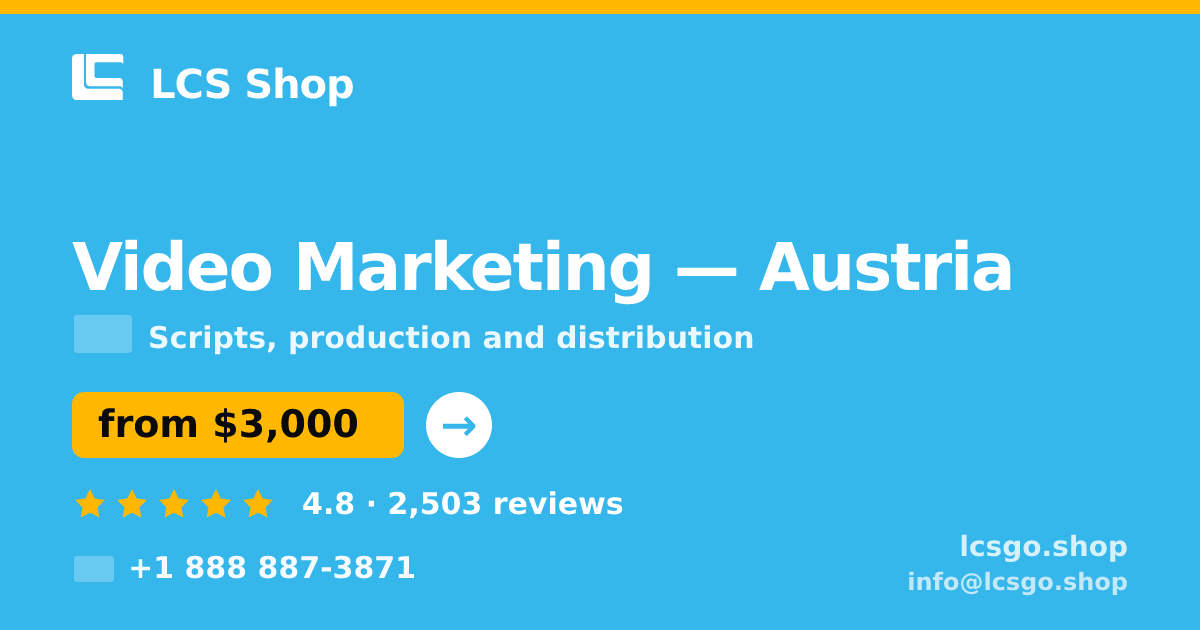 Video Marketing in Linz — from $3,100, rated 4.8/5 by 839 clients. LCS Shop.