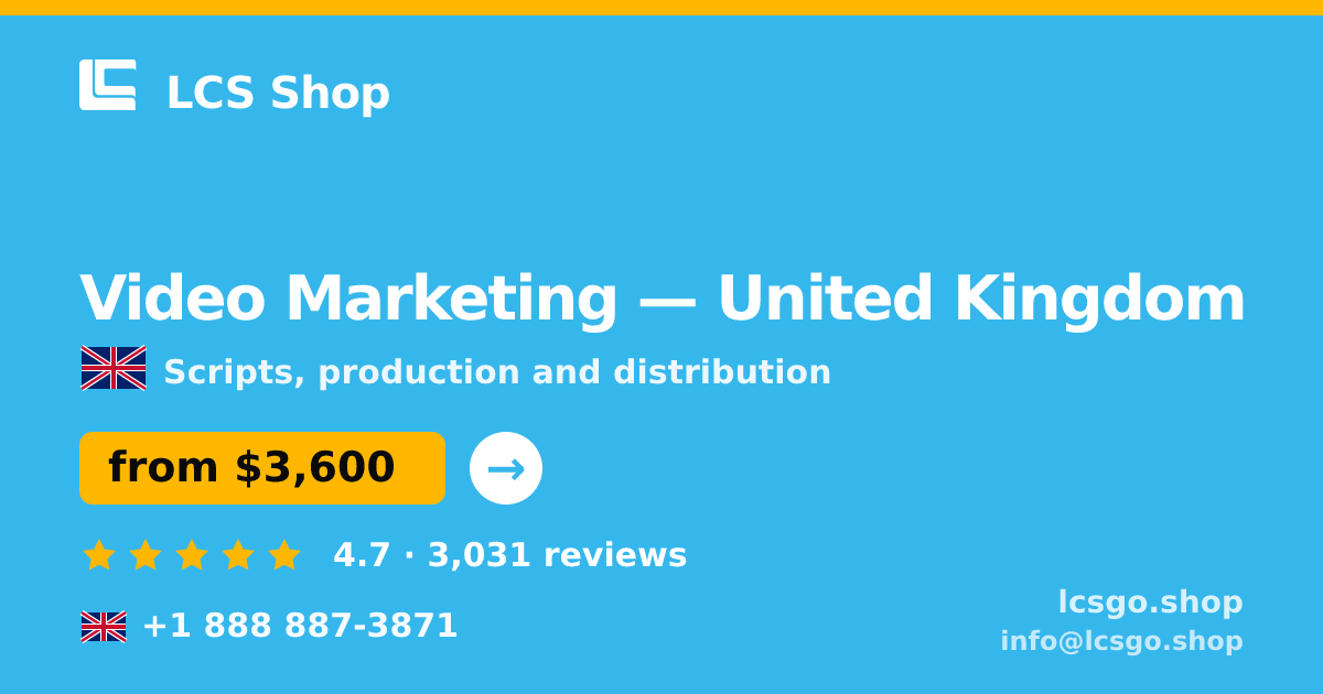 Video Marketing in Edinburgh — from $3,600, rated 4.6/5 by 1583 clients. LCS Shop.