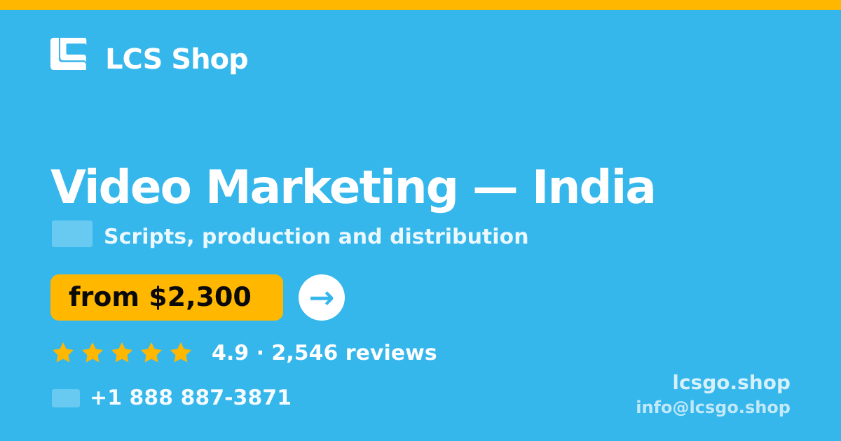 Video Marketing in Bangalore — from $1,300, rated 4.5/5 by 3462 clients. LCS Shop.
