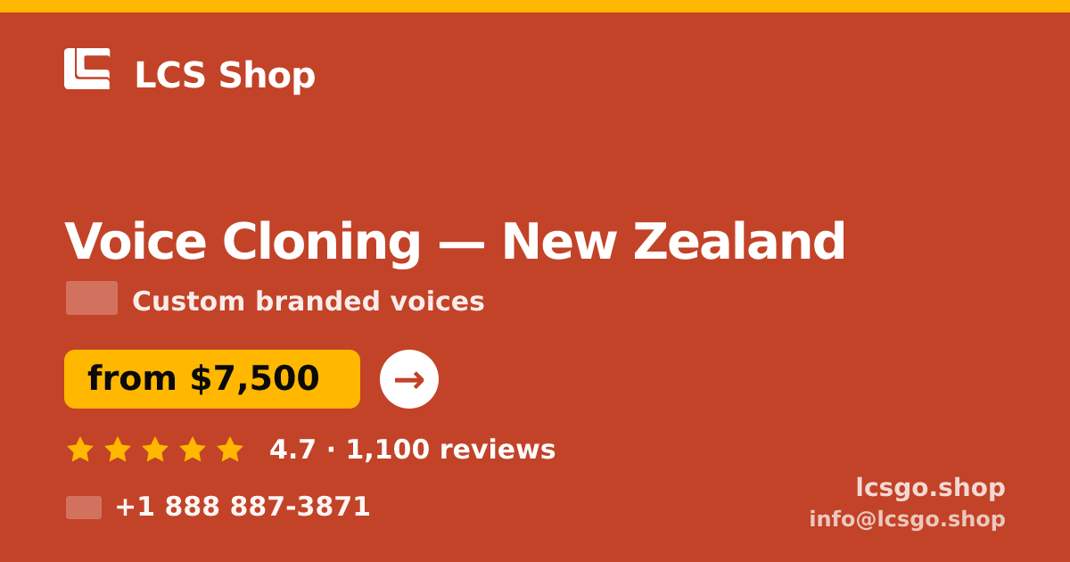 Voice Cloning in Christchurch — from $6,700, rated 4.6/5 by 2333 clients. LCS Shop.