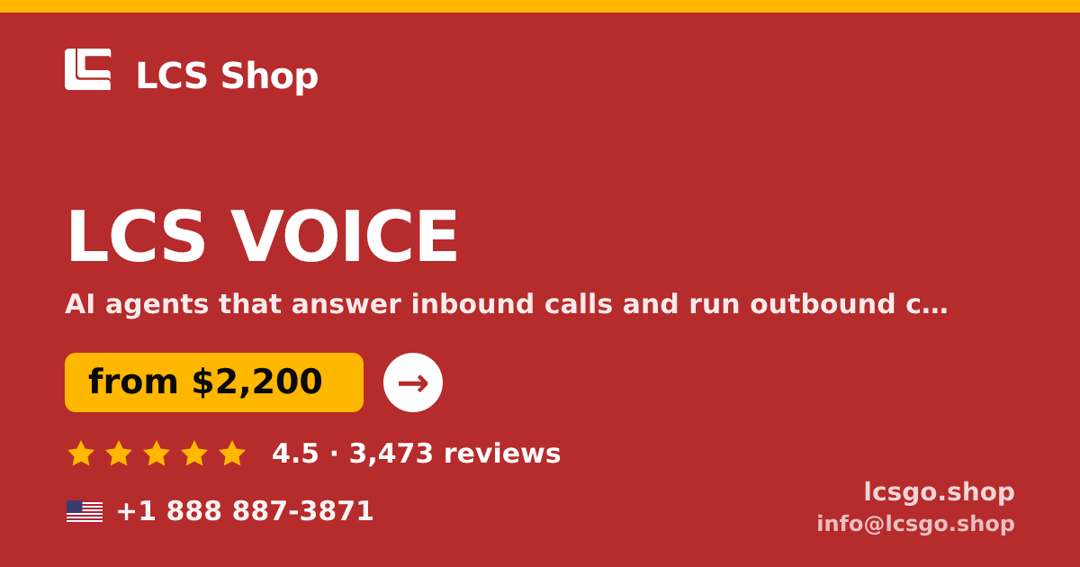 LCS VOICE in the USA — from $2,200/mo, rated 4.5/5 by 3473 clients. LCS Shop.