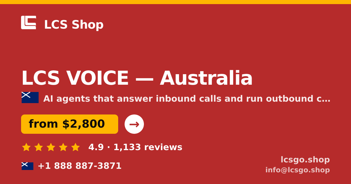 LCS VOICE in Australia — from $2,800/mo, rated 4.9/5 by 1133 clients. LCS Shop.