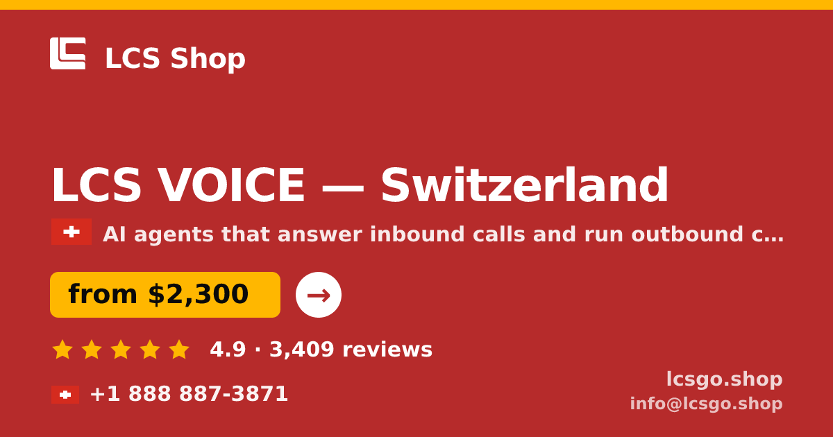 LCS VOICE in Basel — from $3,400/mo, rated 4.8/5 by 3033 clients. LCS Shop.