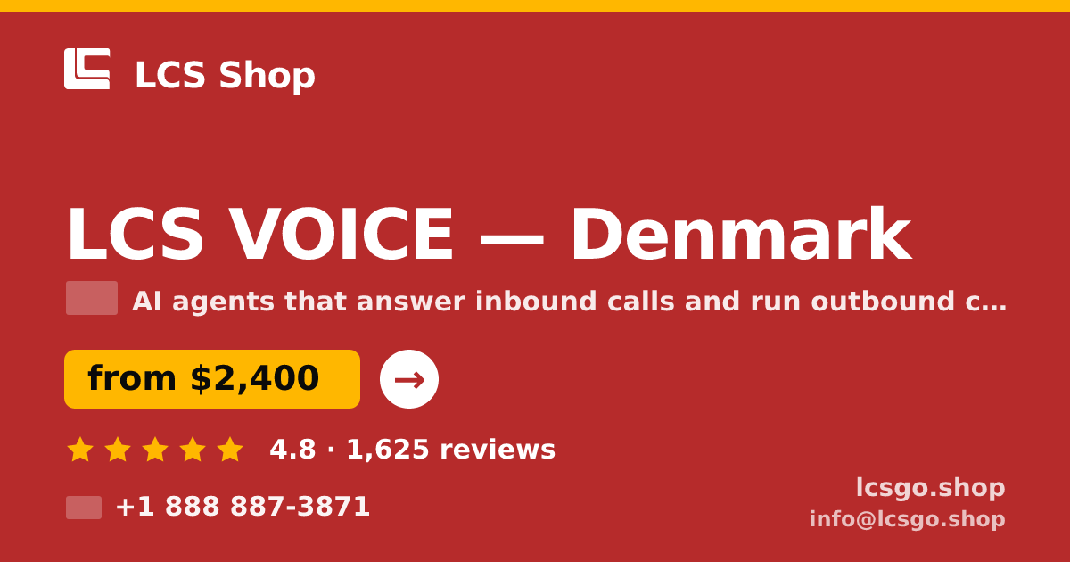 LCS VOICE in Denmark — from $2,400/mo, rated 4.8/5 by 1625 clients. LCS Shop.