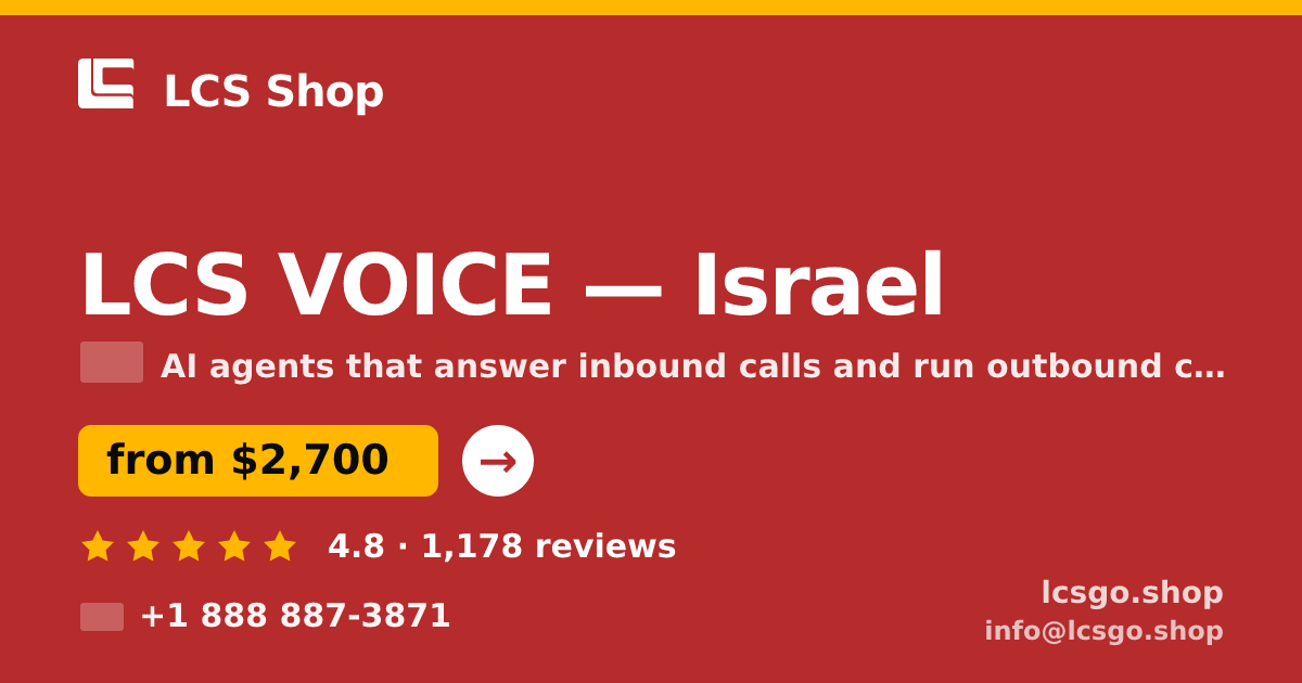 LCS VOICE in Haifa — from $2,400/mo, rated 4.6/5 by 1789 clients. LCS Shop.