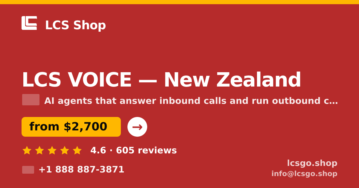 LCS VOICE in Auckland — from $2,300/mo, rated 4.6/5 by 2713 clients. LCS Shop.