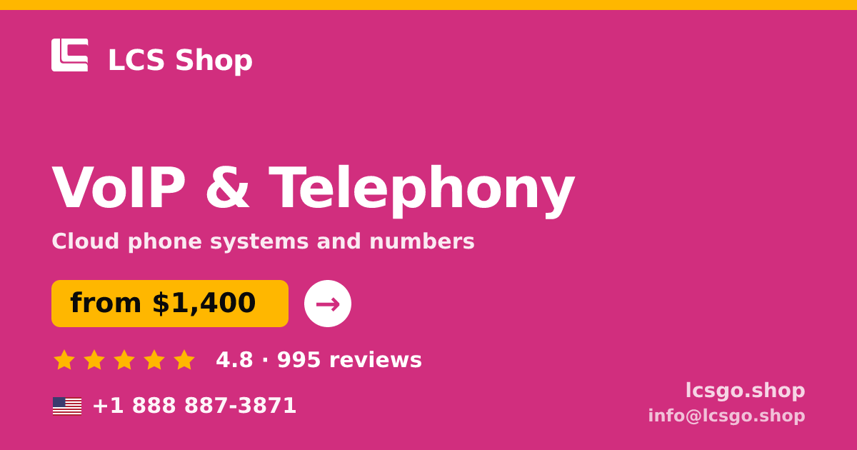 VoIP & Telephony in the USA — from $1,400/mo, rated 4.8/5 by 995 clients. LCS Shop.