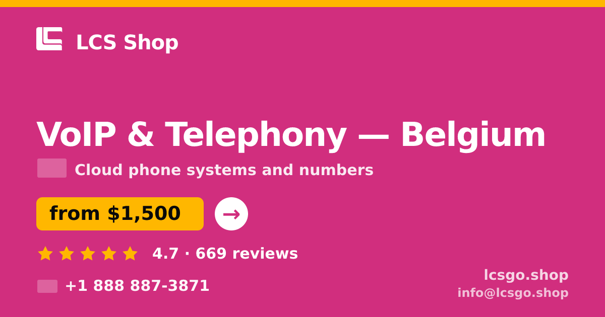 VoIP & Telephony in Brussels — from $1,700/mo, rated 4.5/5 by 3487 clients. LCS Shop.