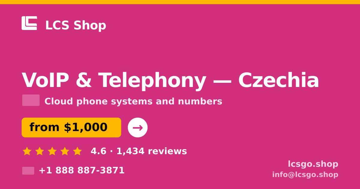 VoIP & Telephony in Czechia — from $1,000/mo, rated 4.6/5 by 1434 clients. LCS Shop.