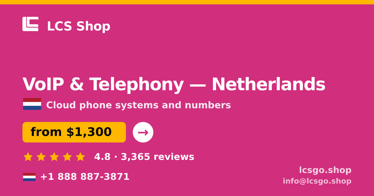 VoIP & Telephony in Rotterdam — from $1,500/mo, rated 4.8/5 by 2957 clients. LCS Shop.