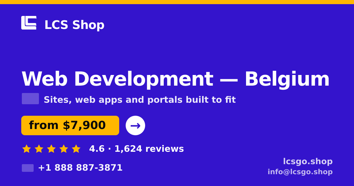 Web Development in Antwerp — from $6,900, rated 4.7/5 by 2986 clients. LCS Shop.