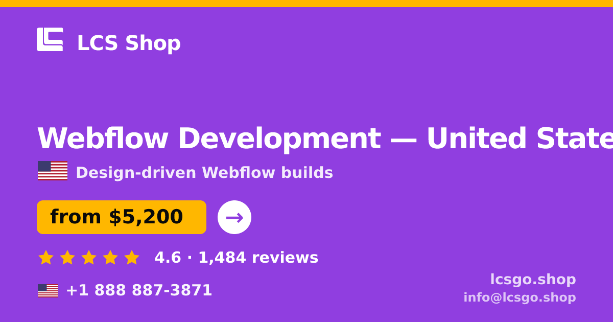 Webflow Development in Austin — from $4,900, rated 4.7/5 by 1671 clients. LCS Shop.
